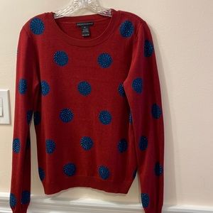 Sweater with Large Polka Dots